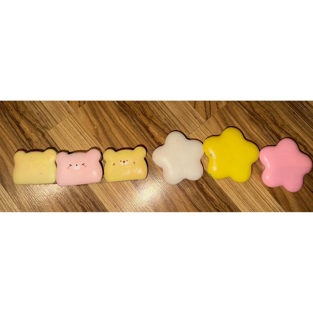 Squishy Toy Lot of 6 Soft Slow Rise Squishies Animal Star Stress Toys